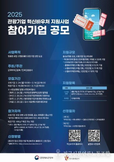 2025 관광기업 혁신바우처 지원사업 포스터