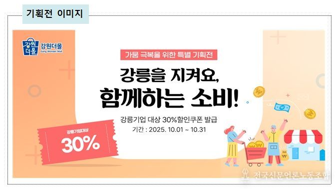 강원더몰, '강릉 가뭄 극복 특별기획전' 3차 쿠폰 발행