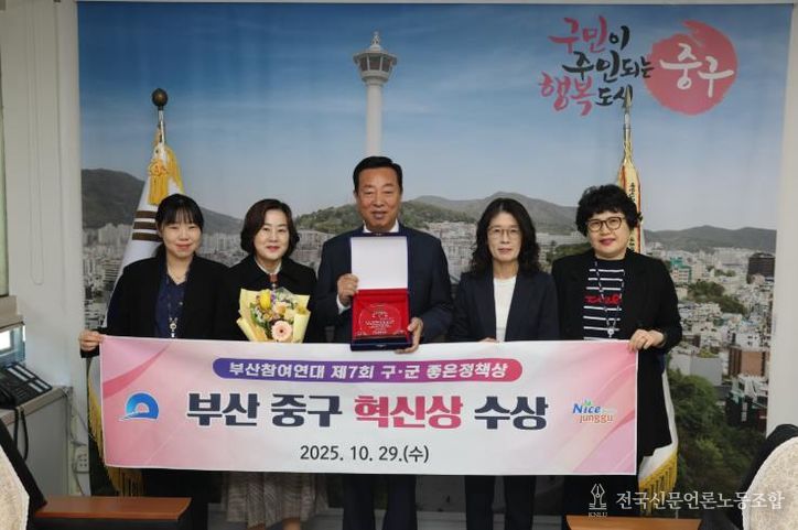 부산 중구, 부산참여연대 구·군 좋은정책상 혁신상 수상