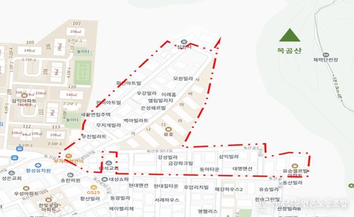 2025년 제5차 주택재개발 후보지 선정구역(금천구 시흥4동 1 일대)