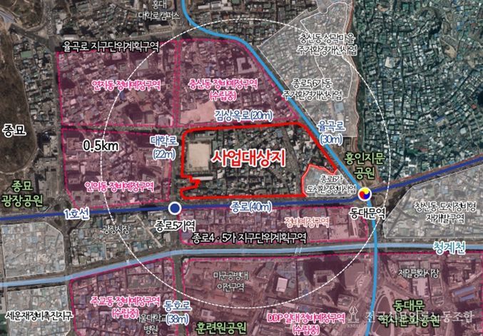 위치도 (효제동 292-2번지 일대)