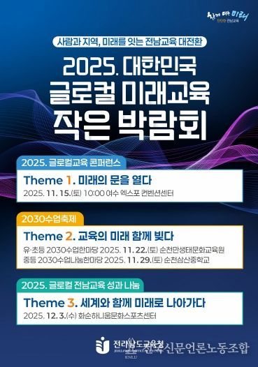 ‘2025. 대한민국 글로컬 전남교육 작은 박람회’ 포스터