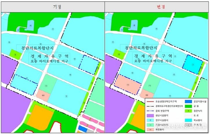 오송첨단의료복합단지 위치도