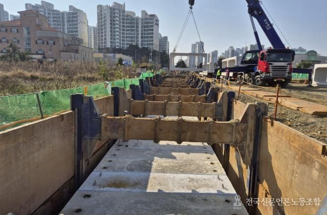 배방도시침수 대응사업 공사 현장
