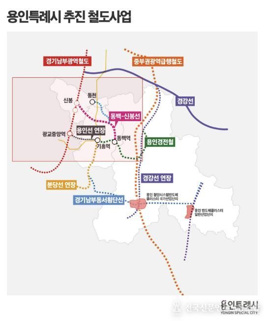용인특례시 추진 철도사업