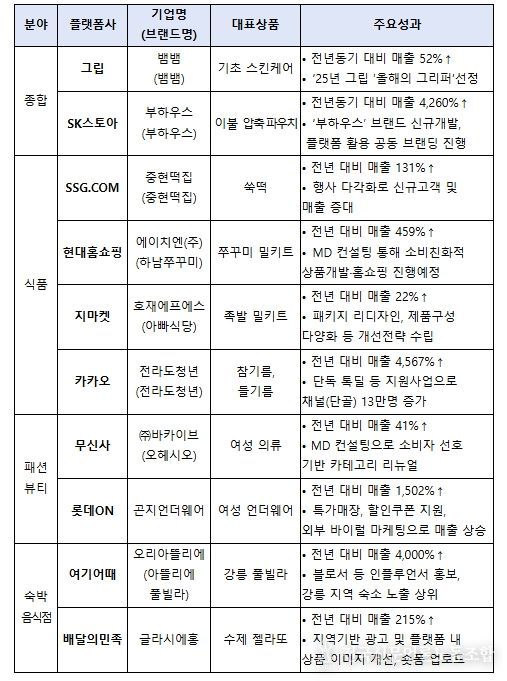 플랫폼사별 우수 사례