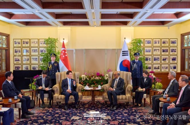 '타르만' 싱가포르 대통령 면담(청와대)