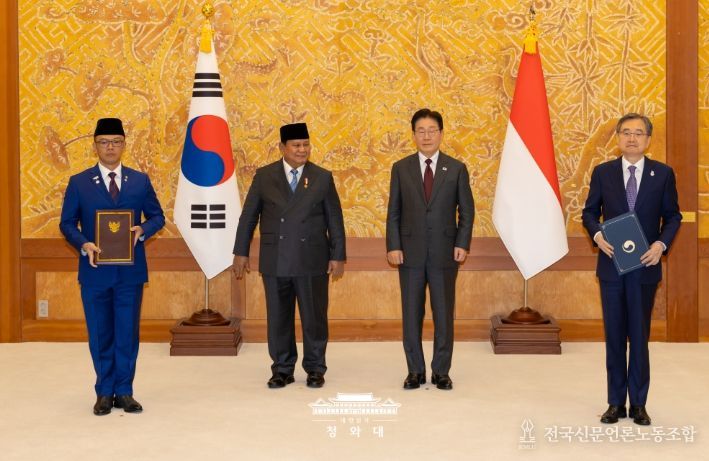 한·인도네시아 양해각서 교환식(청와대)