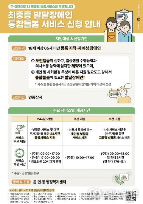 최중증통합돌봄서비스 홍보물